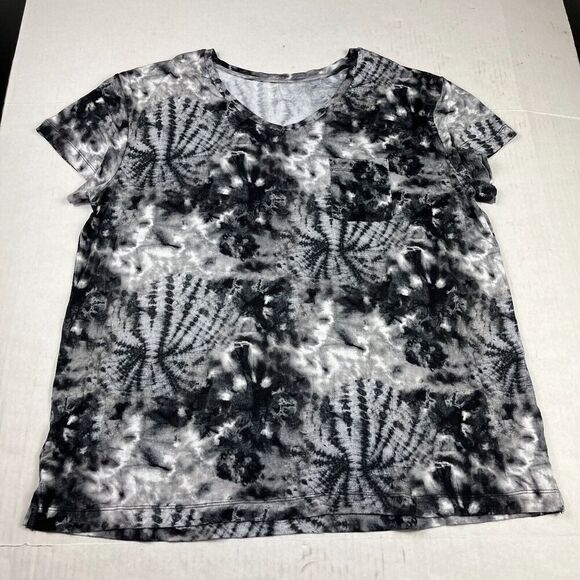 Ugg Koolaburra Knit T-Shirt Hippie Tie Dye Boho Short Sleeve Festival Top XL - Picture 1 of 11